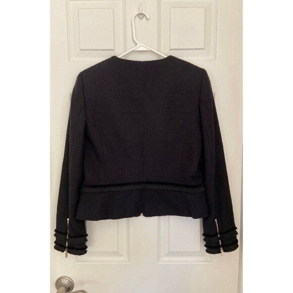 Karl Lagerfeld Paris tweed jacket with fringe - Picture 6 of 8